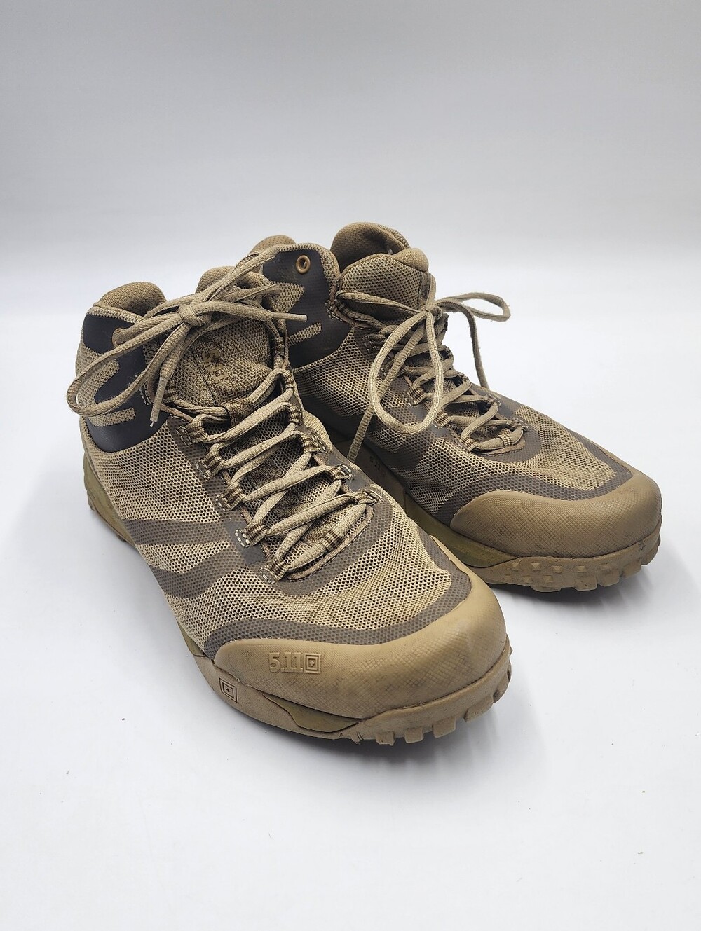 5.11 Tactical Men's A/T Mid Coyote Tan Boots, Size 12-W 210709